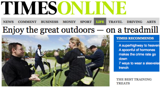 Muddy Plimsolls introduces outdoor gyms to The Times