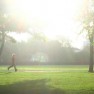 Exercise in the Winter, early morning runner