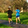 Running to lose weight - winter fitness in the park