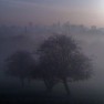 Working out outside, winter sunrise beats blues