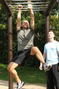 Strength Training on monkey bars