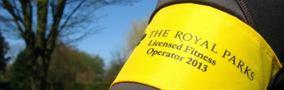 Royal Parks fitness license - official fitness operator's yellow armband