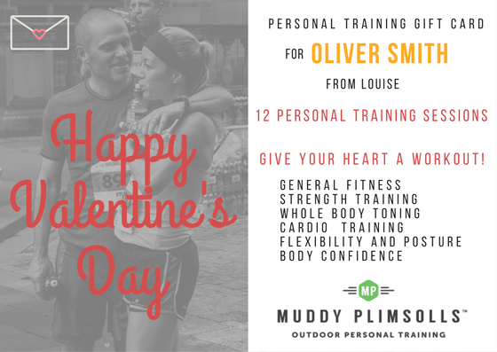 Valentine gift personal training gift card